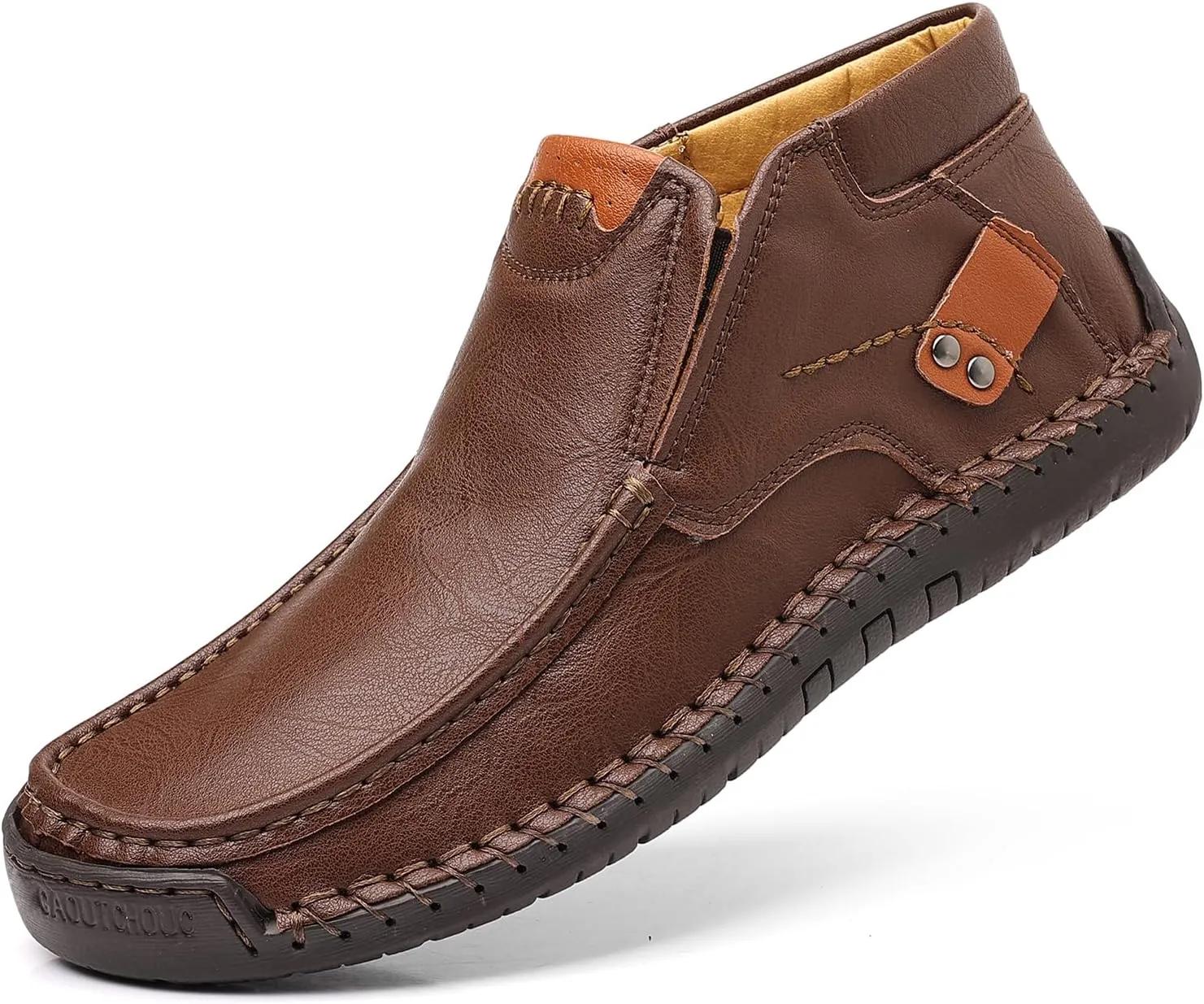 Coramtty Mens Business High-top Loafers Casual Slip on Shoes Lightweight Dress Refreshing Boots Classic Walking Driving Travel Outdoor