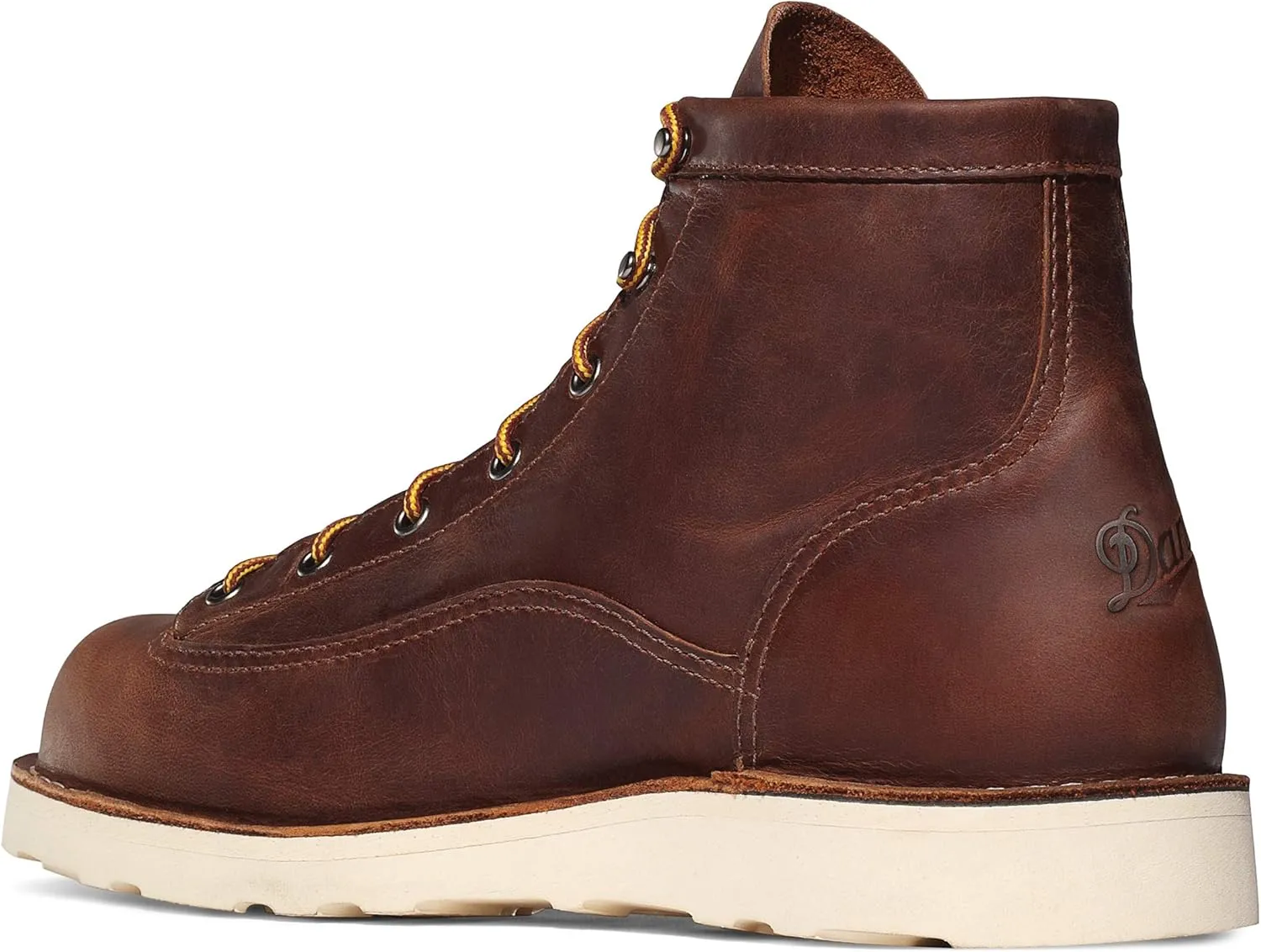 Danner 6” Bull Run Work Boots for Men - Durable, Lightweight Full-Grain Leather with Non Slip Wedge Outsole & 3-Density Cushion Footbed, EH Resistant