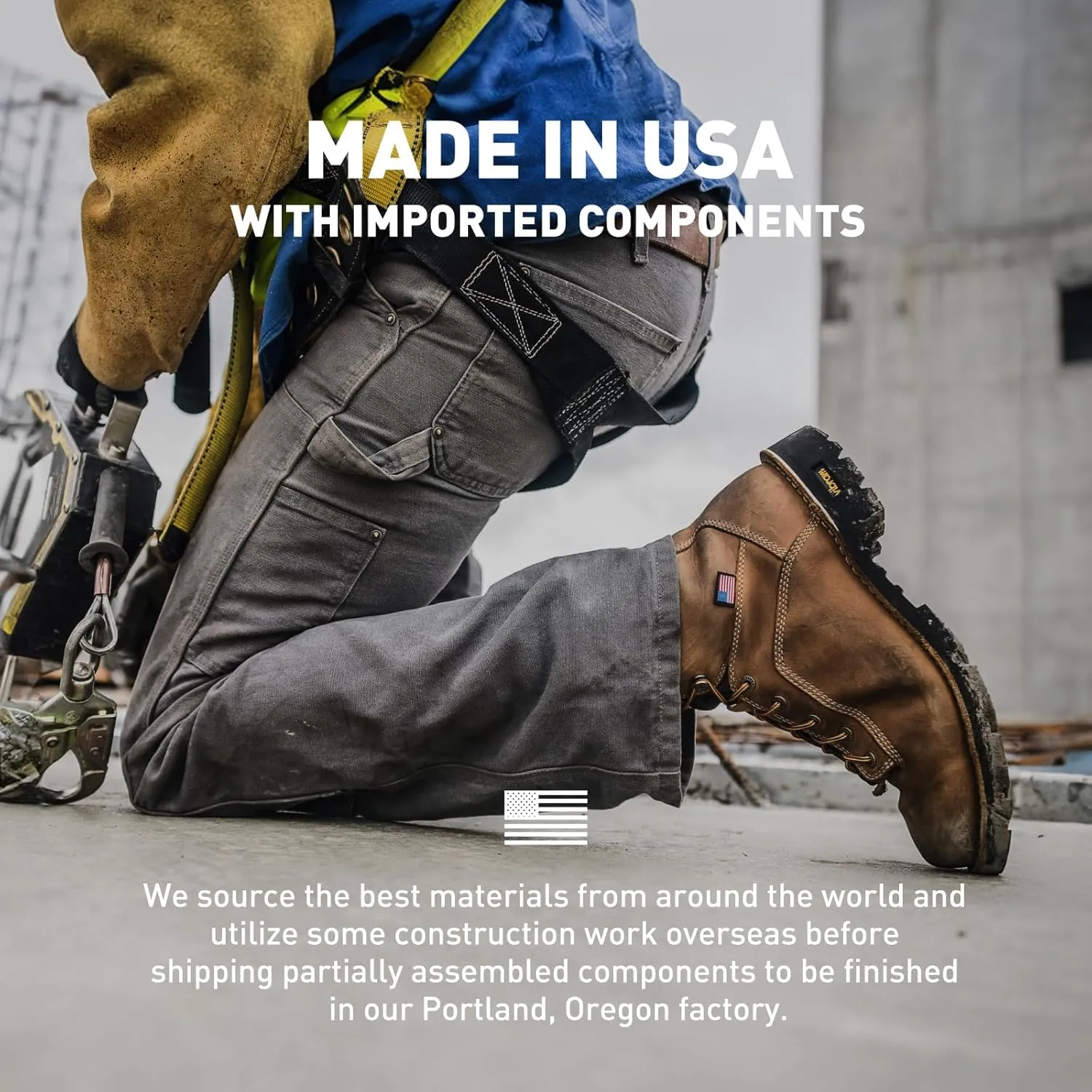 Danner 8” Quarry USA Waterproof Alloy Safety Toe Work Boots for Men - Full-Grain Leather with Gore-Tex Lining and Traction Heel Outsole, EH Resistant