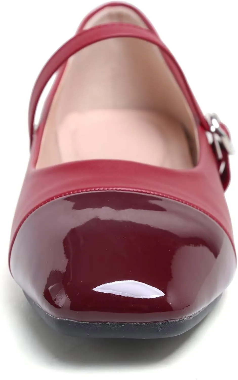 Dear Time Mary Jane Flats for Women Ballets Flats Strap Shoes Dressy Comfortable Square Toe Mary Jane Buckle Flats Shoes