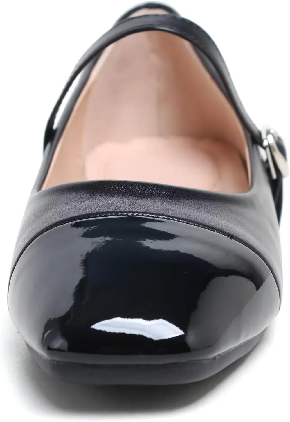 Dear Time Mary Jane Flats for Women Ballets Flats Strap Shoes Dressy Comfortable Square Toe Mary Jane Buckle Flats Shoes