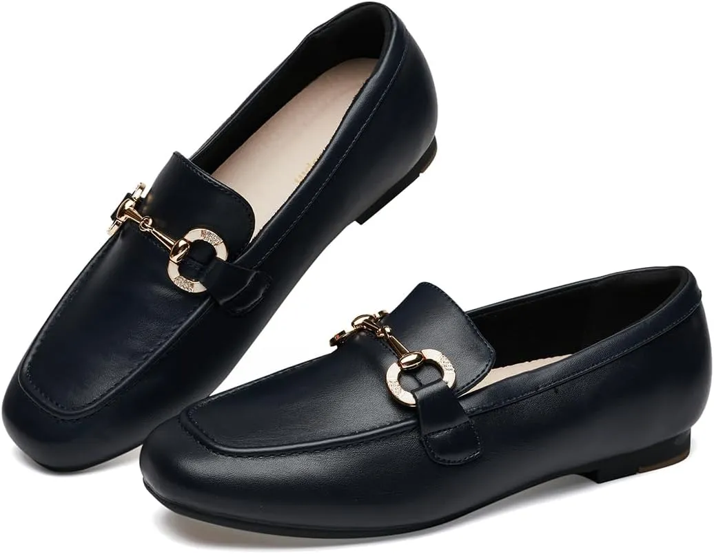 DeYashopin Womens Loafers Shoes Fashion Low Heel Slip on Shoes Comfortable Driving Flats