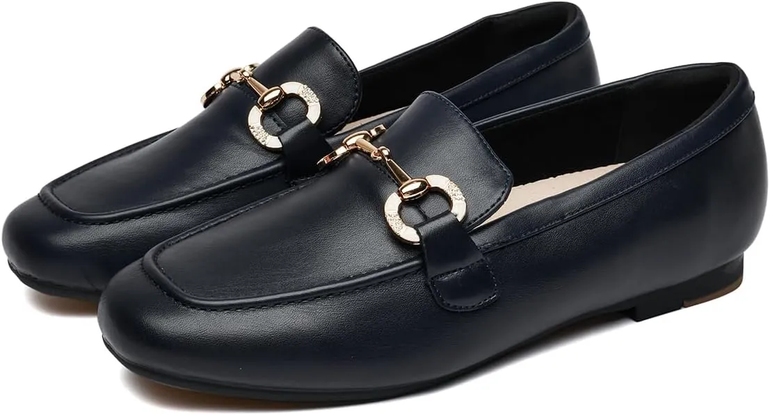 DeYashopin Womens Loafers Shoes Fashion Low Heel Slip on Shoes Comfortable Driving Flats