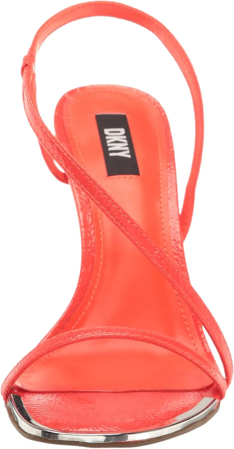 DKNY Women's Open Toe Diaganol Strap Heel Heeled Sandal