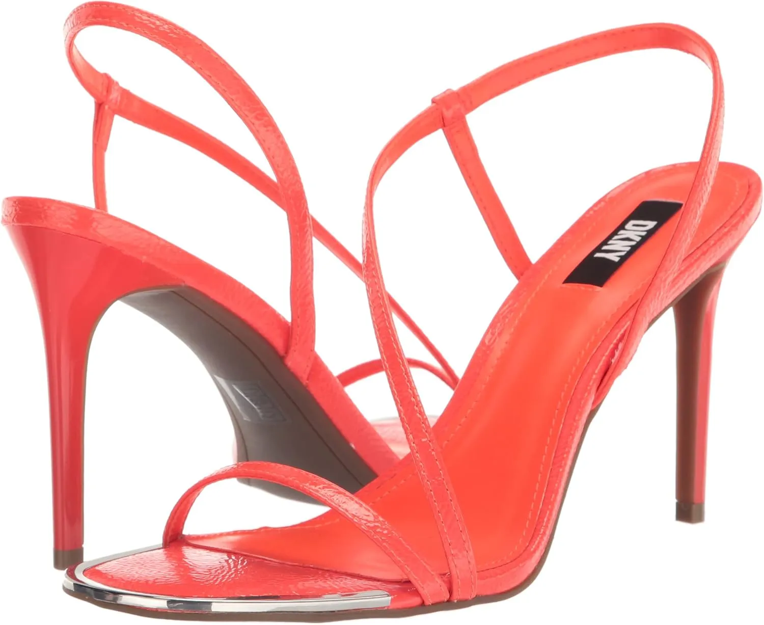 DKNY Women's Open Toe Diaganol Strap Heel Heeled Sandal