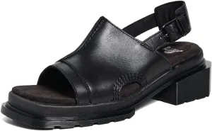 Dr. Martens Women's Maybole Open Toe Black Wanama Sandals