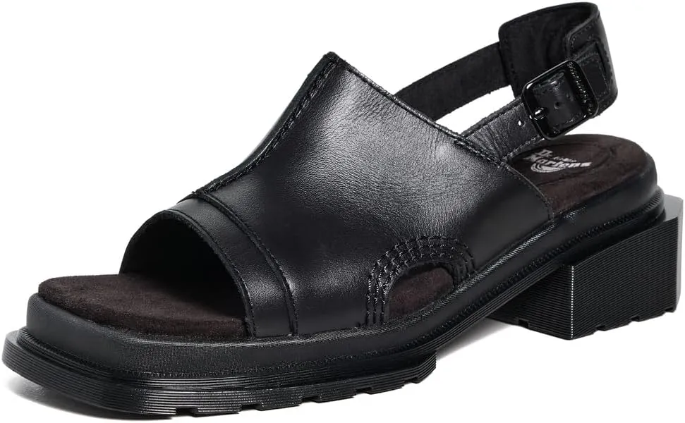 Dr. Martens Women's Maybole Open Toe Black Wanama Sandals