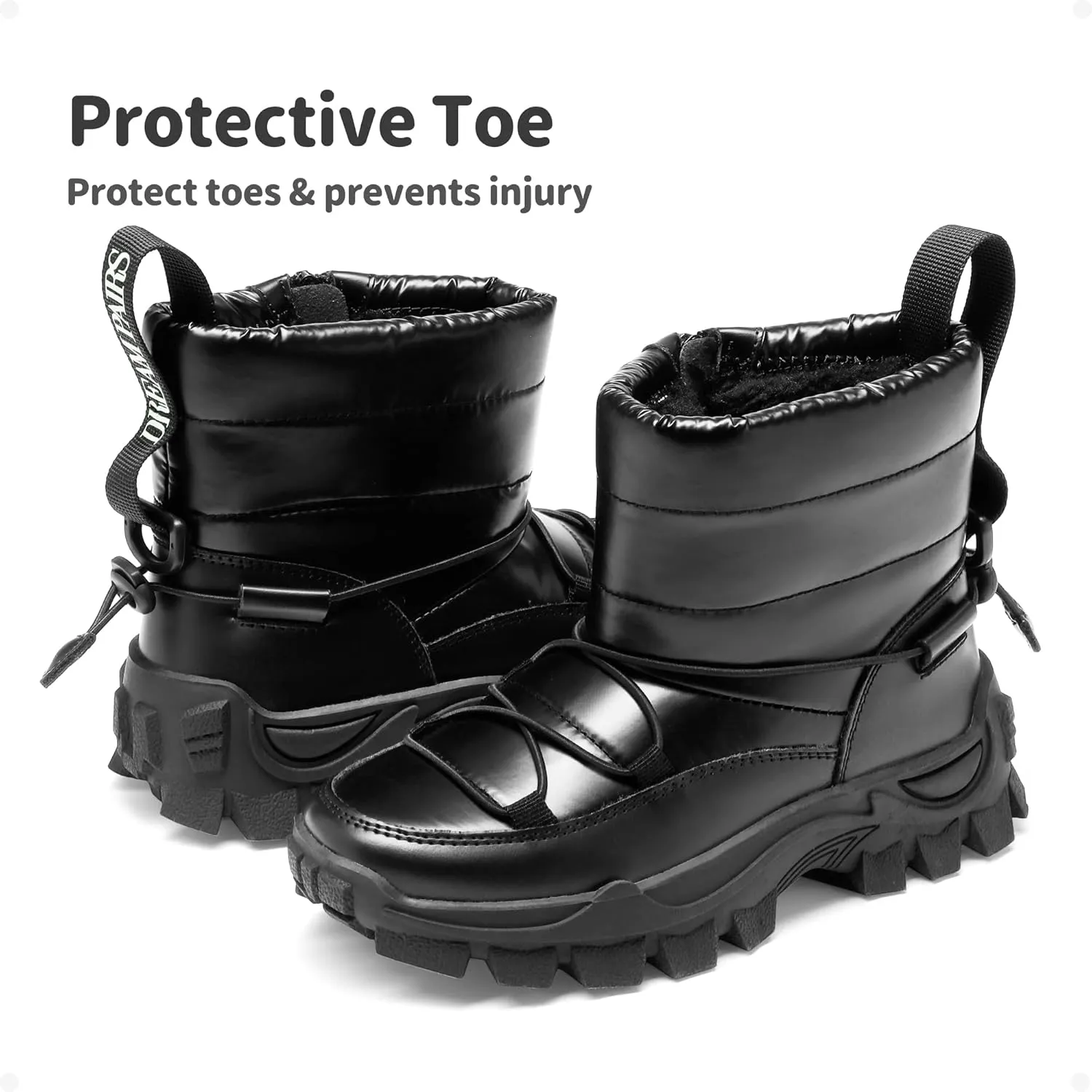 DREAM PAIRS Girls Boys Snow Boots Slip Resistant Outdoor Warm Ankle Winter Shoes Toddler/Little Kid