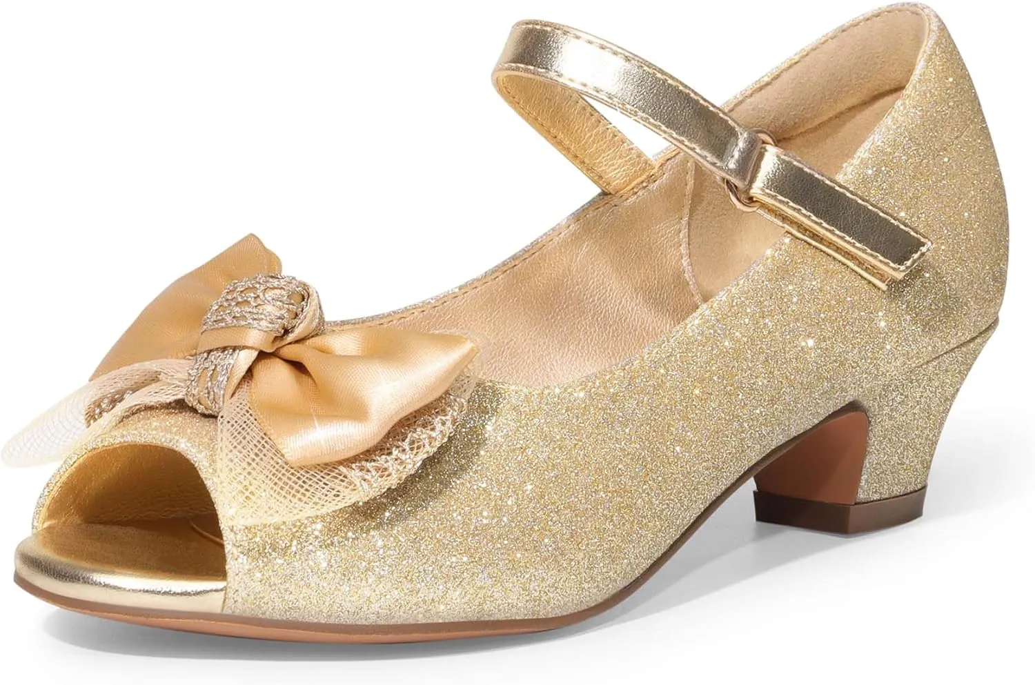DREAM PAIRS Girls Heels Dress Shoes Flats for Wedding Bow Flower Princess Shoes for Little Kid/Big Kid