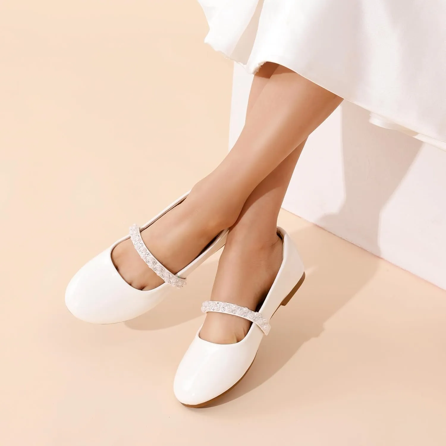 DREAM PAIRS Girls Mary Jane Dress Shoes Ballerina Flats for Wedding, Party (Toddler/Little Kid/Big Kid)