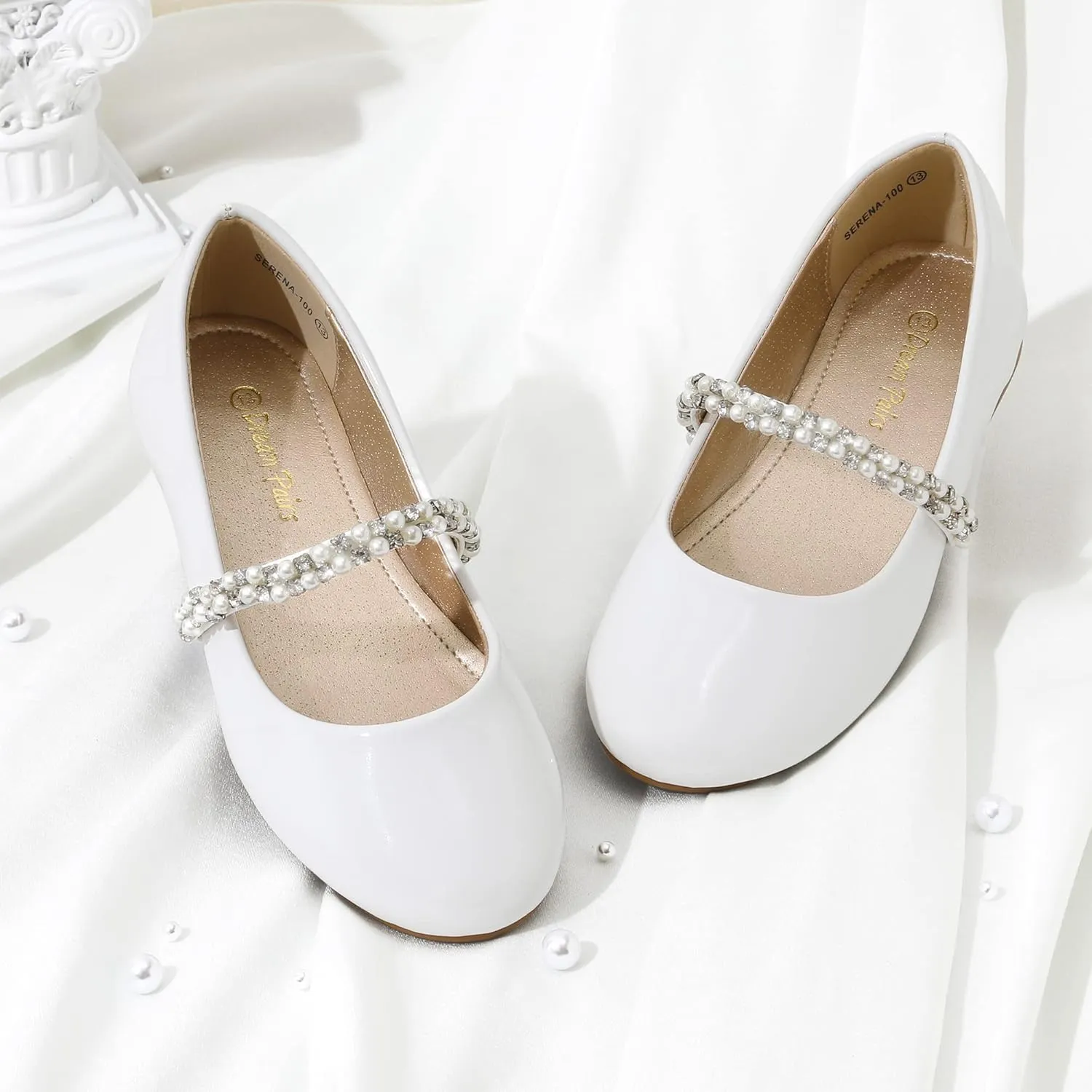 DREAM PAIRS Girls Mary Jane Dress Shoes Ballerina Flats for Wedding, Party (Toddler/Little Kid/Big Kid)