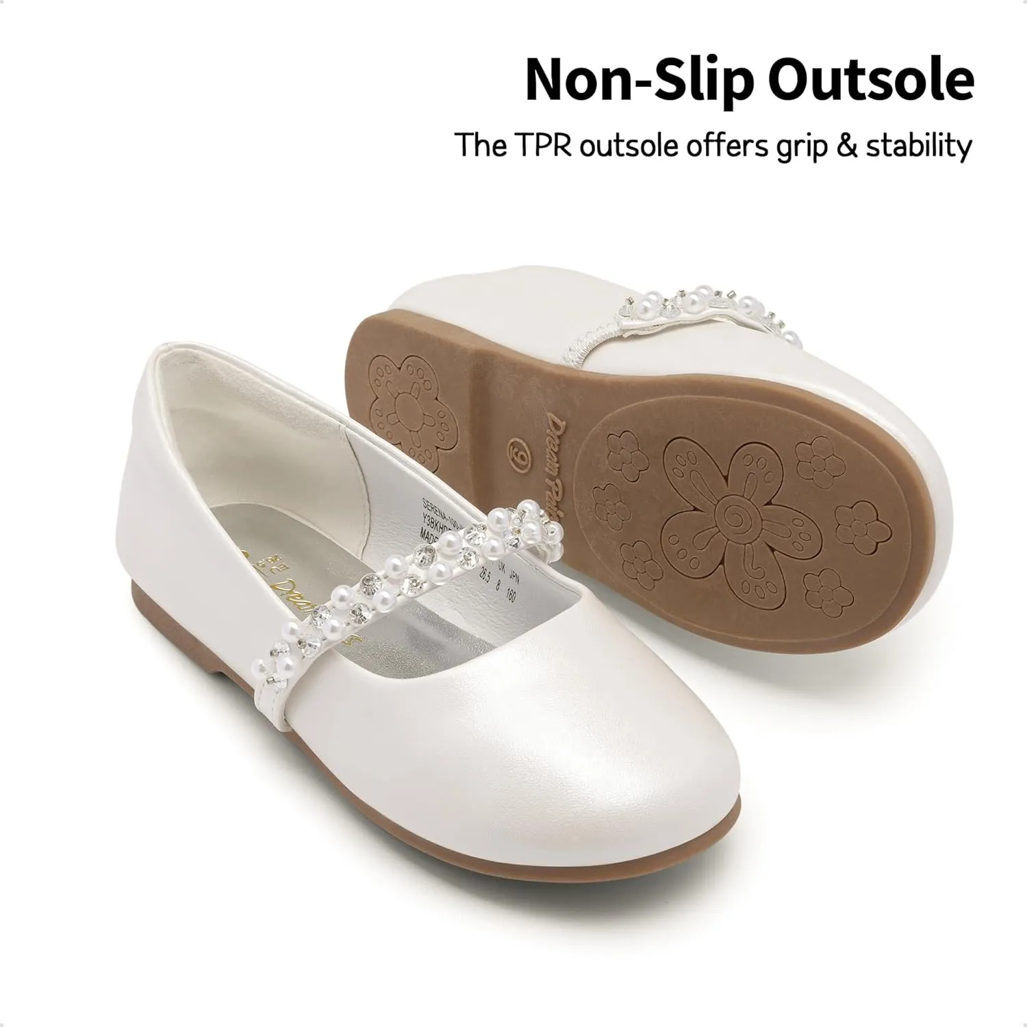 DREAM PAIRS Girls Mary Jane Dress Shoes Ballerina Flats for Wedding, Party (Toddler/Little Kid/Big Kid)