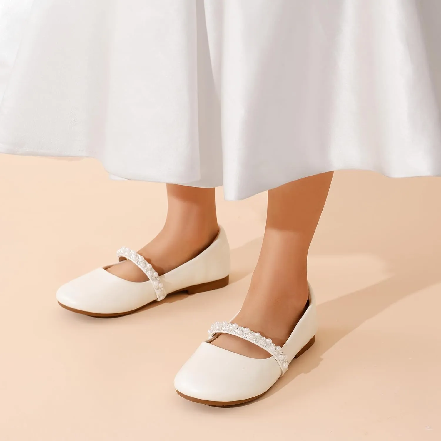DREAM PAIRS Girls Mary Jane Dress Shoes Ballerina Flats for Wedding, Party (Toddler/Little Kid/Big Kid)