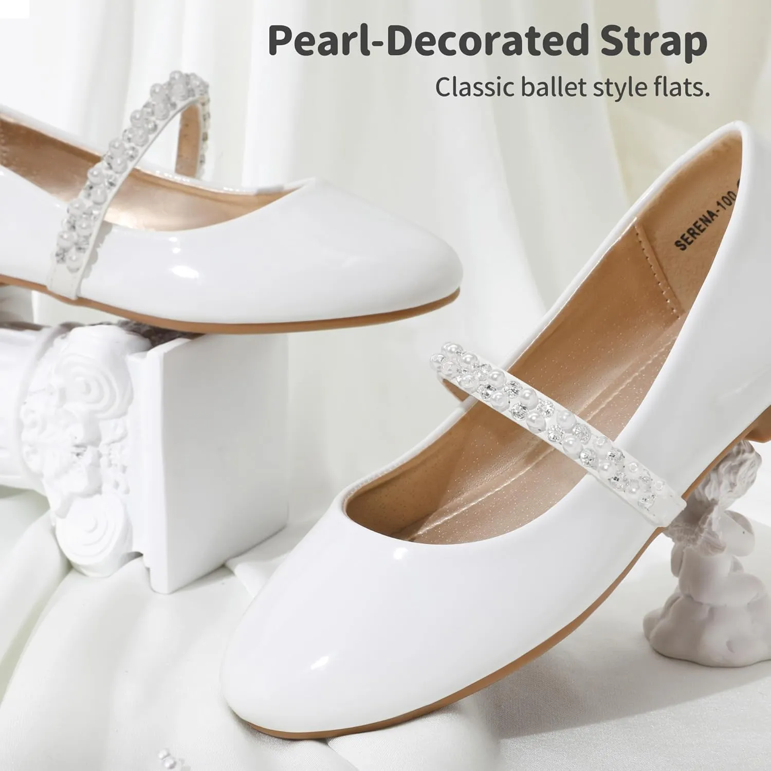 DREAM PAIRS Girls Mary Jane Dress Shoes Ballerina Flats for Wedding, Party (Toddler/Little Kid/Big Kid)