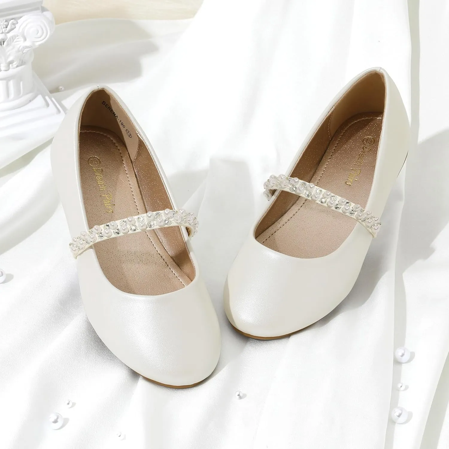 DREAM PAIRS Girls Mary Jane Dress Shoes Ballerina Flats for Wedding, Party (Toddler/Little Kid/Big Kid)