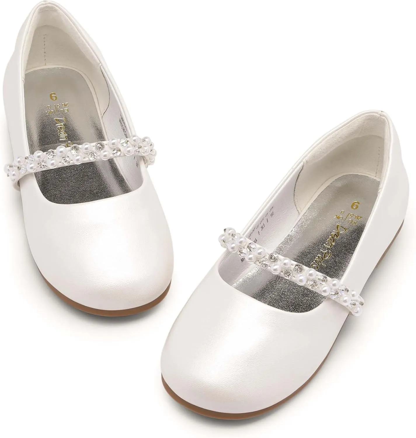 DREAM PAIRS Girls Mary Jane Dress Shoes Ballerina Flats for Wedding, Party (Toddler/Little Kid/Big Kid)