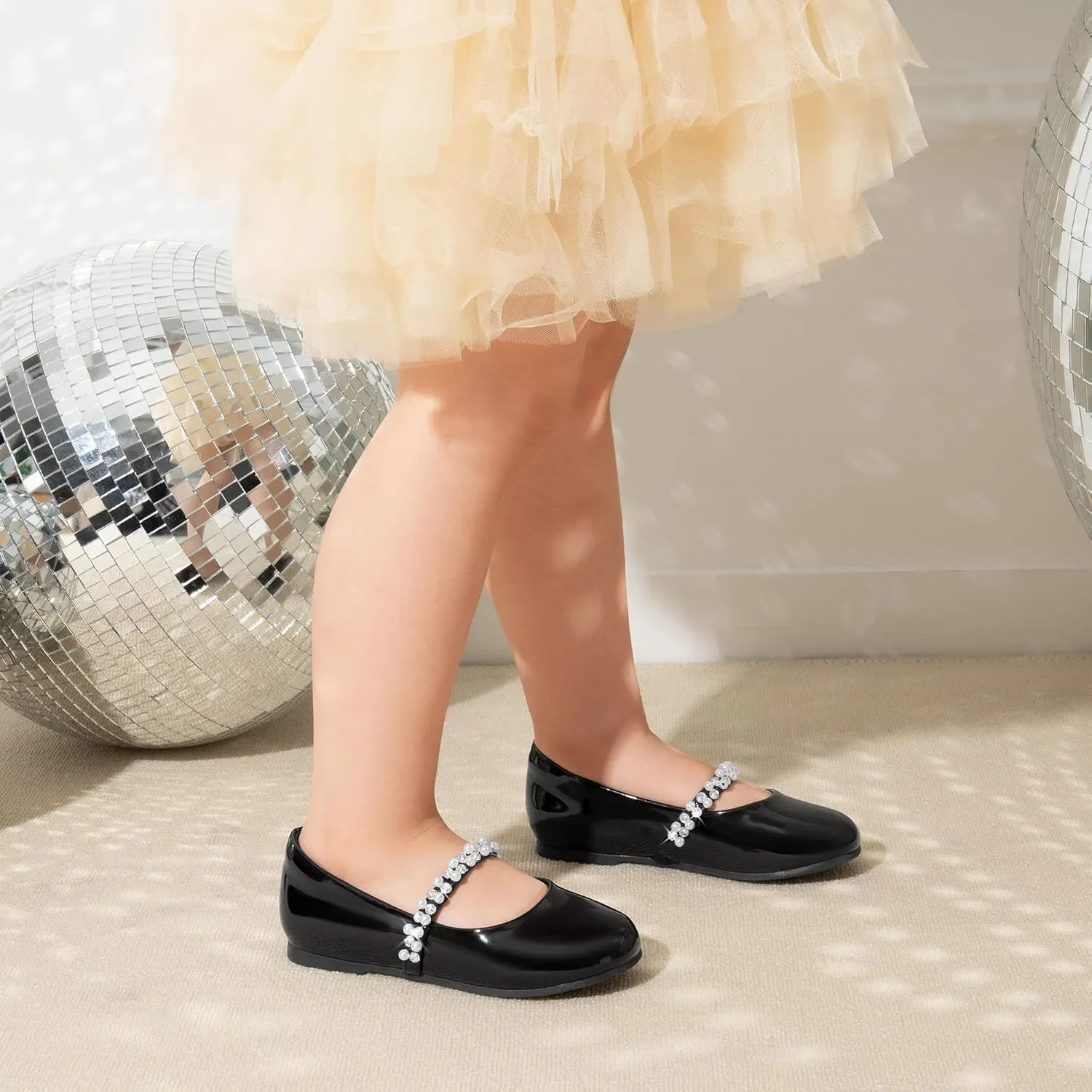 DREAM PAIRS Girls Mary Jane Dress Shoes Ballerina Flats for Wedding, Party (Toddler/Little Kid/Big Kid)