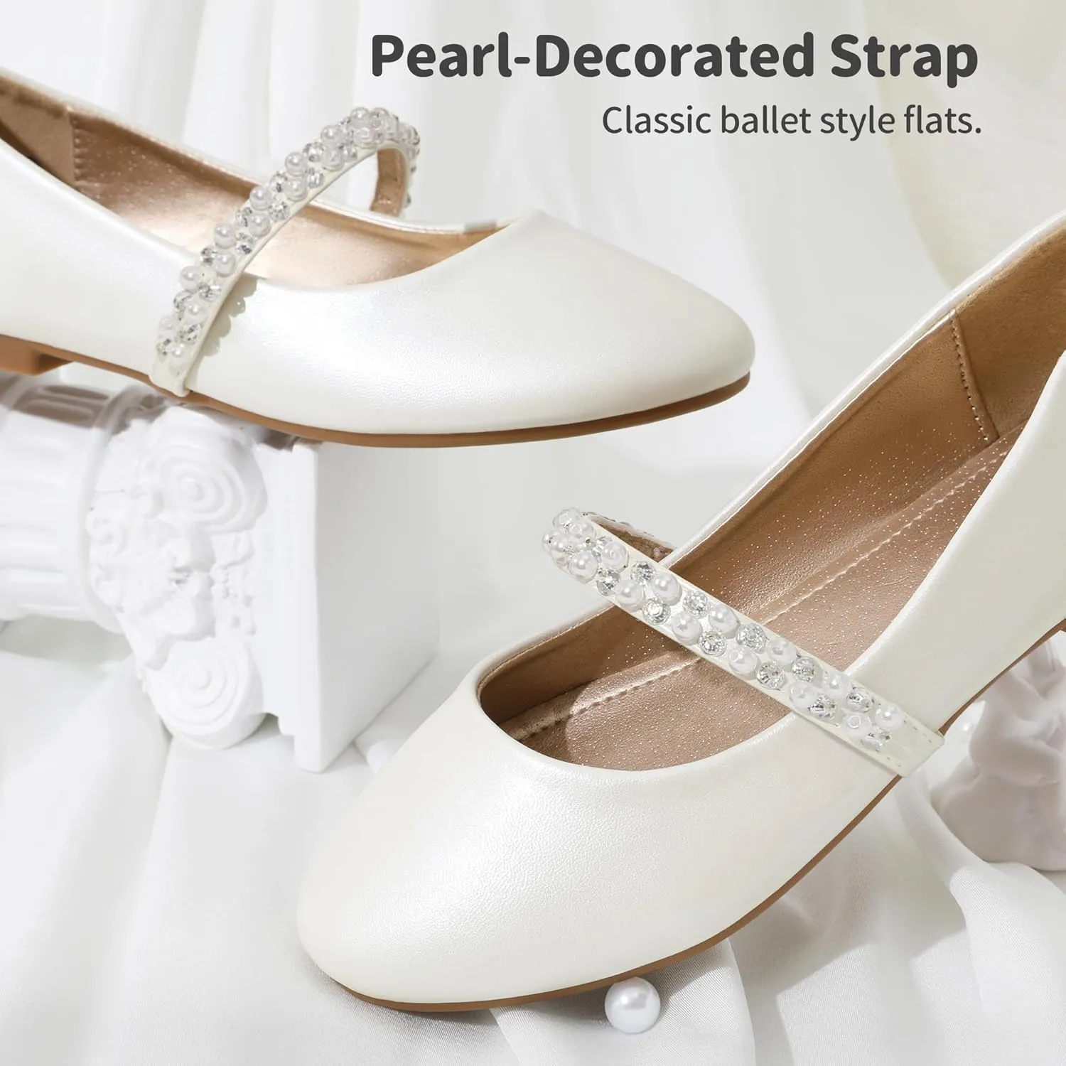 DREAM PAIRS Girls Mary Jane Dress Shoes Ballerina Flats for Wedding, Party (Toddler/Little Kid/Big Kid)