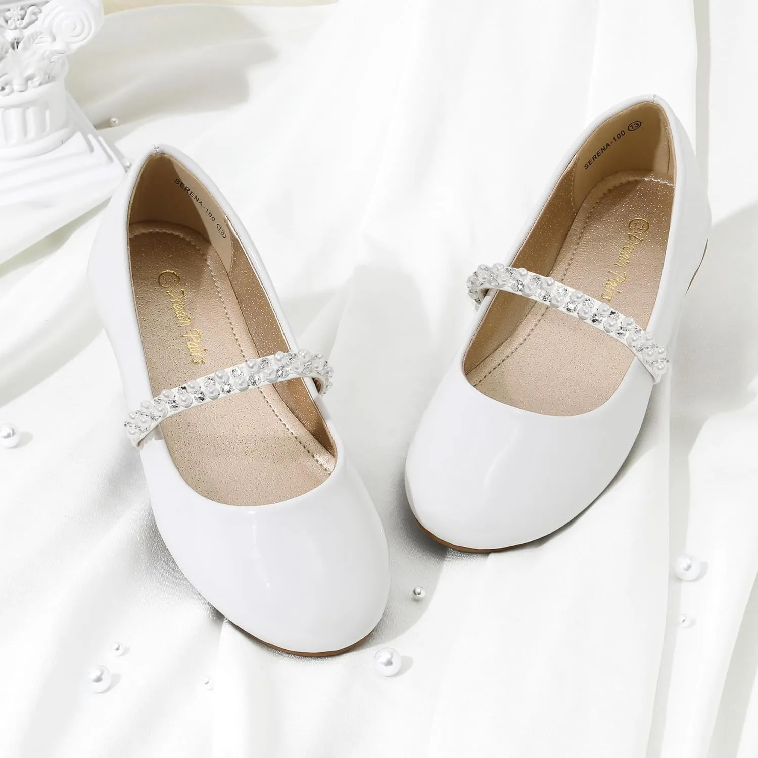 DREAM PAIRS Girls Mary Jane Dress Shoes Ballerina Flats for Wedding, Party (Toddler/Little Kid/Big Kid)