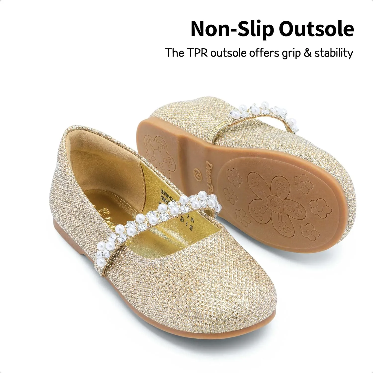 DREAM PAIRS Girls Mary Jane Dress Shoes Ballerina Flats for Wedding, Party (Toddler/Little Kid/Big Kid)