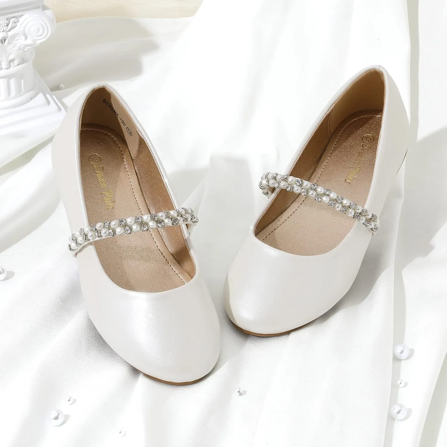 DREAM PAIRS Girls Mary Jane Dress Shoes Ballerina Flats for Wedding, Party (Toddler/Little Kid/Big Kid)