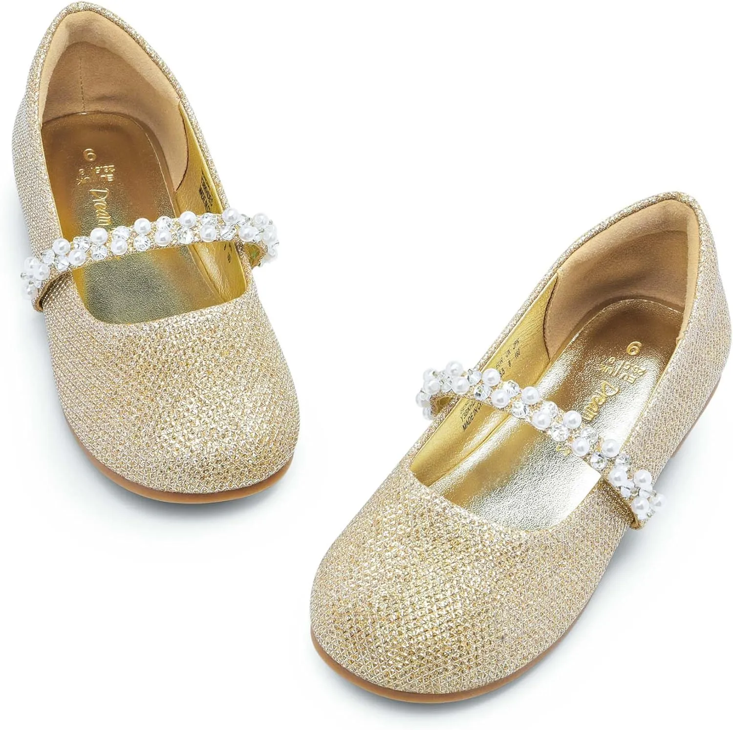 DREAM PAIRS Girls Mary Jane Dress Shoes Ballerina Flats for Wedding, Party (Toddler/Little Kid/Big Kid)