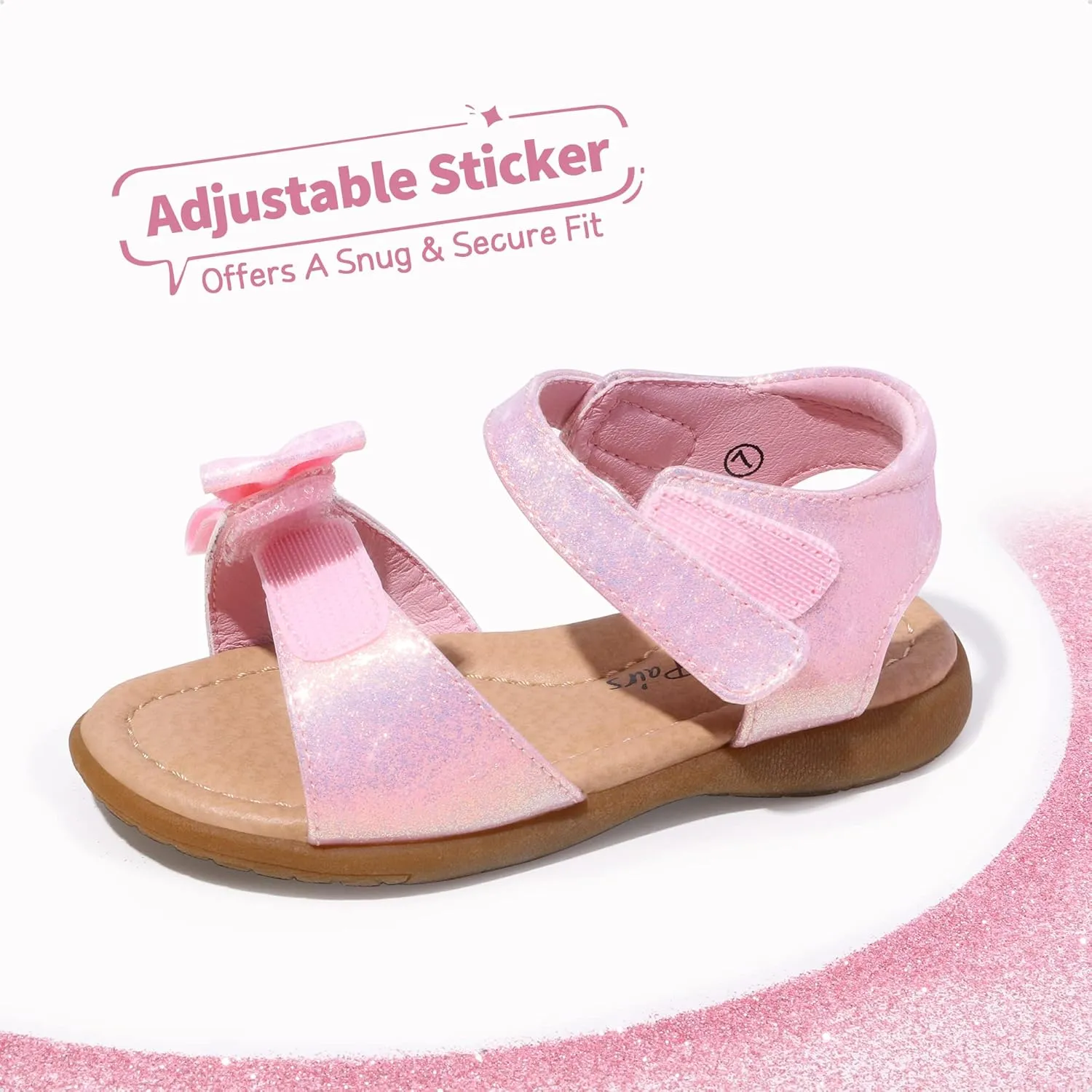 DREAM PAIRS Girls Sandals Fashion Bow Summer Shoes for Toddler/Little Kid