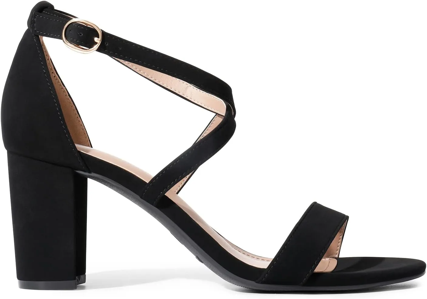 DREAM PAIRS Women’s Ankle Strap Dress Low Chunky Block Open Toe Heel Sandals for Party Wedding