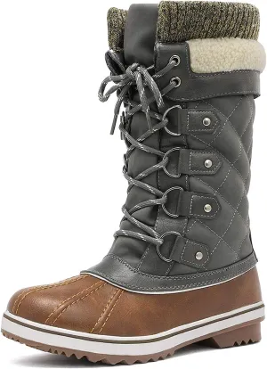 DREAM PAIRS Women's Mid-Calf Waterproof Winter Snow Boots MONTE_02