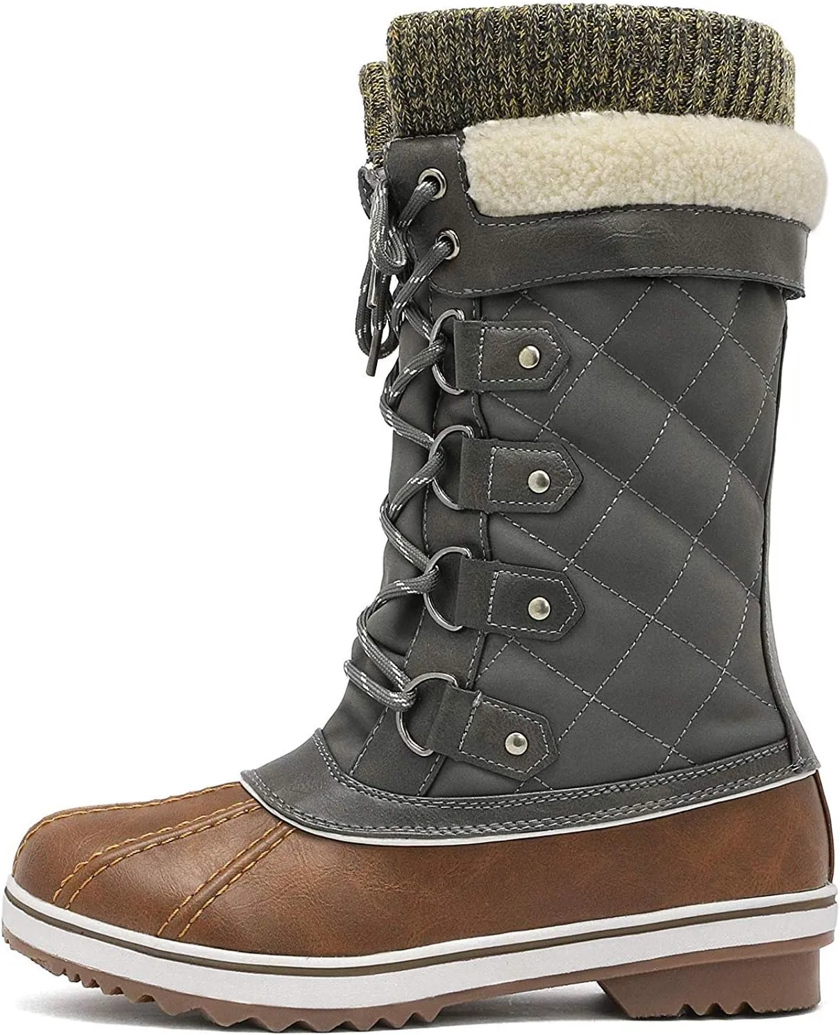 DREAM PAIRS Women's Mid-Calf Waterproof Winter Snow Boots MONTE_02
