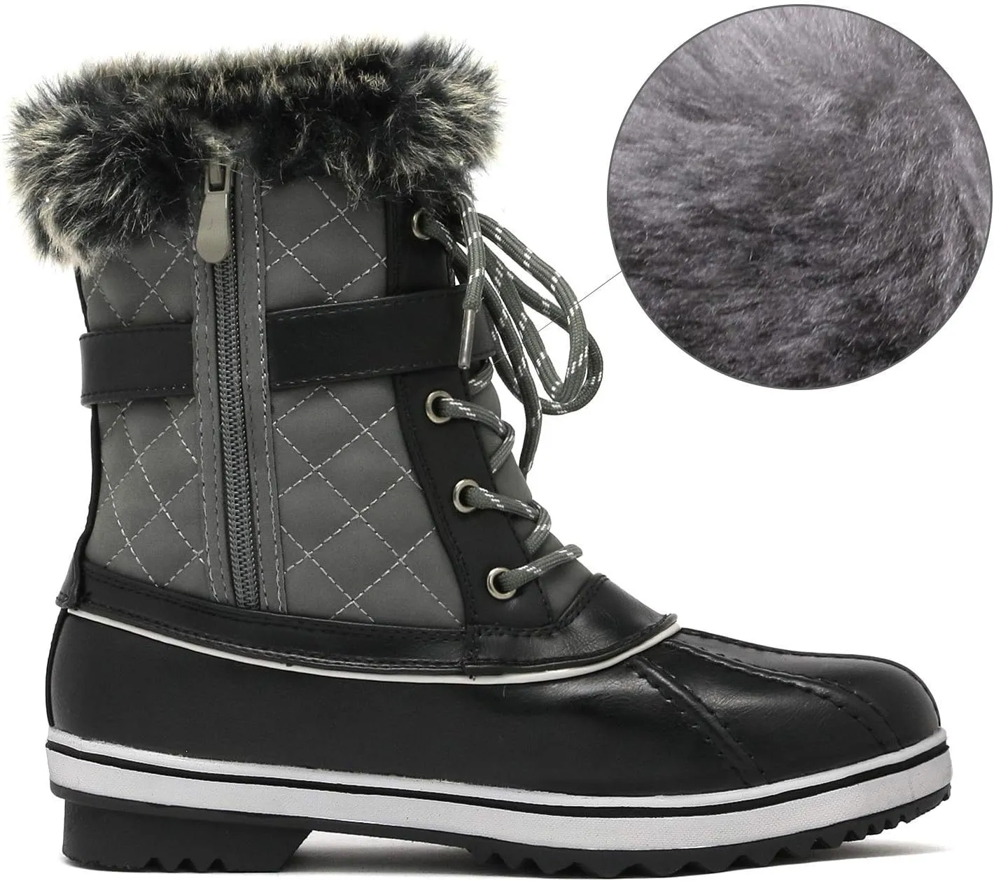 DREAM PAIRS Women's Mid Calf WaterProof Winter Snow Boots