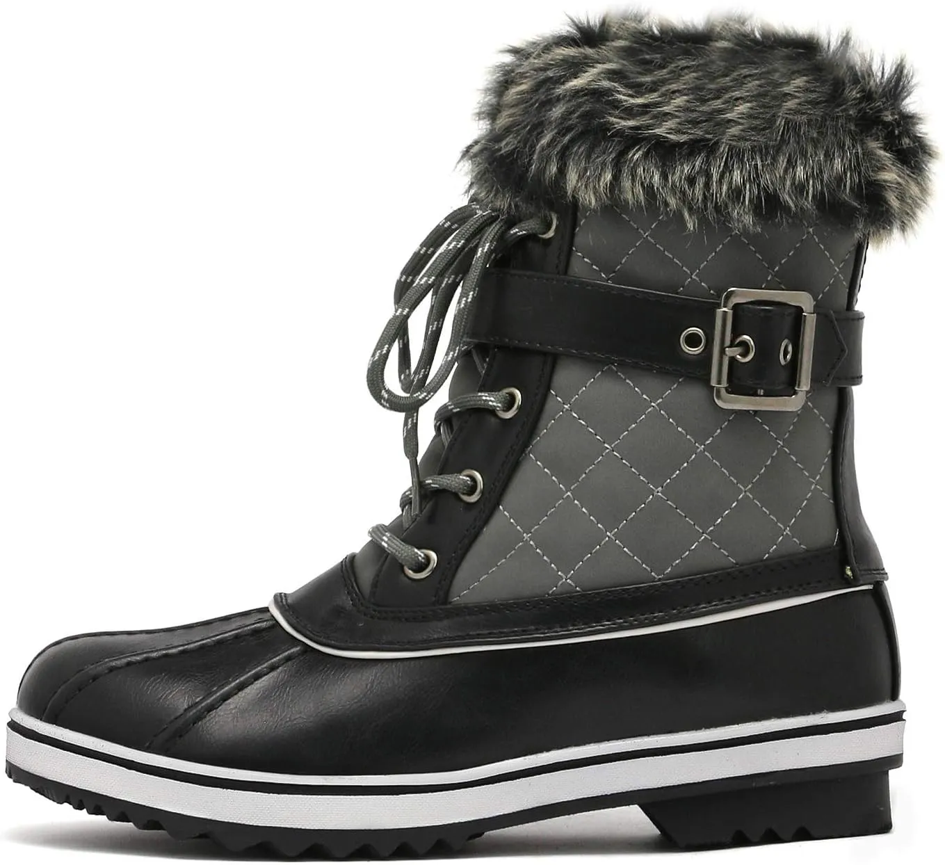 DREAM PAIRS Women's Mid Calf WaterProof Winter Snow Boots