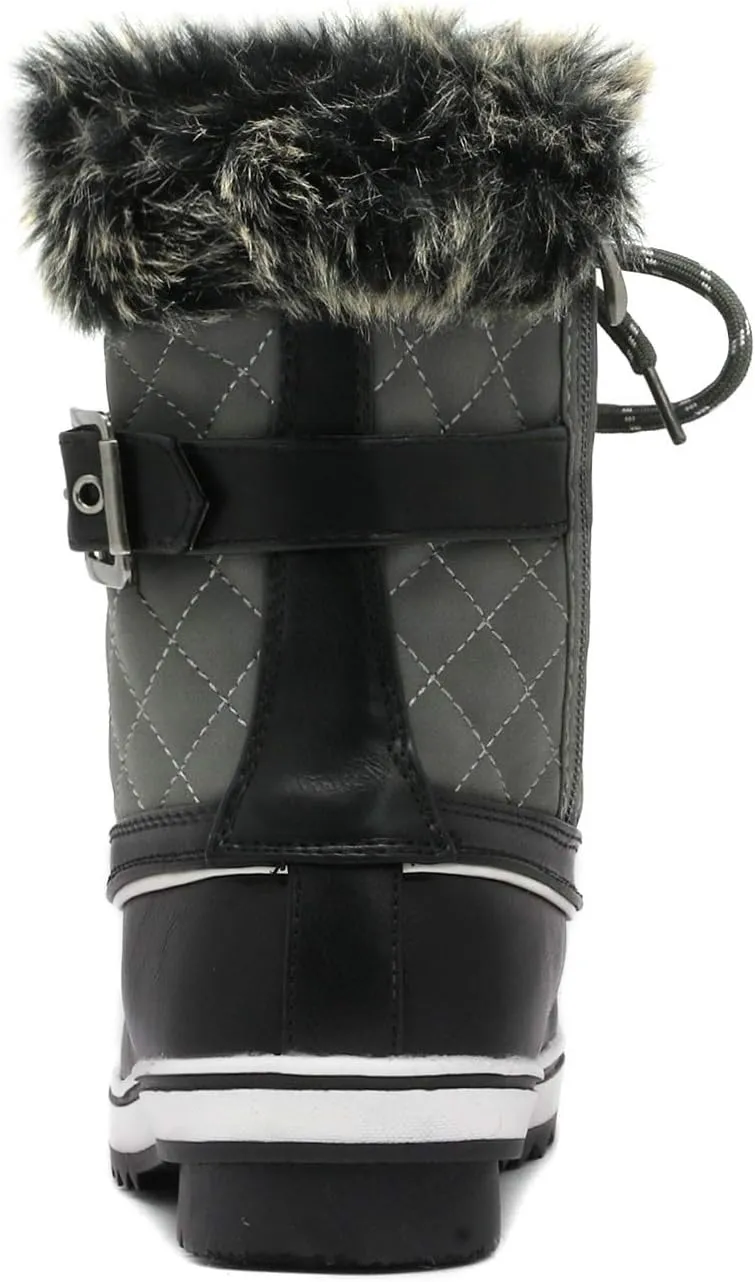DREAM PAIRS Women's Mid Calf WaterProof Winter Snow Boots