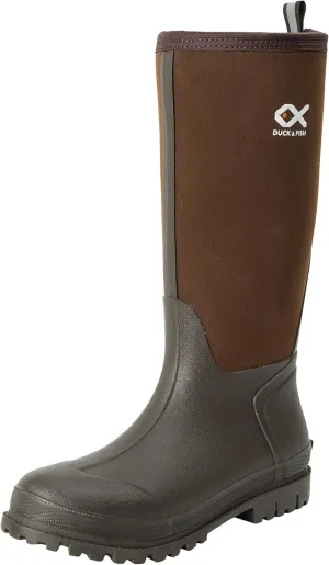 Duck and Fish Men 16 inches Fishing Hunting Neoprene Rubber Molded Outsole Knee Boot