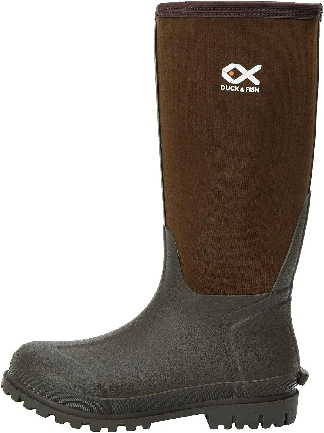 Duck and Fish Men 16 inches Fishing Hunting Neoprene Rubber Molded Outsole Knee Boot