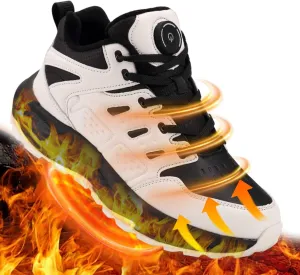 Electric Heated Shoes for Women Men - Rechargeable Heated Sneakers with 3 Heating Levels 4000mAh Battery Feet Warmers Non Slip Waterproof Heated Sports Shoes for Winter Outdoor Work Sports
