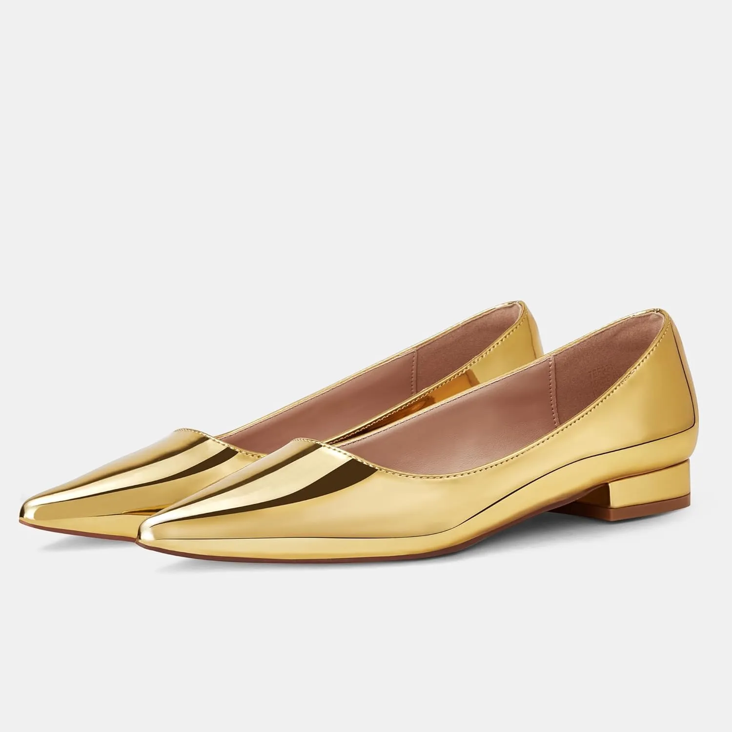 Elisabet Tang Women's Flats Shoes Pointed Toe Casual Chunky Flats Slip on Comfortable Dress Flats Shoes for Lady