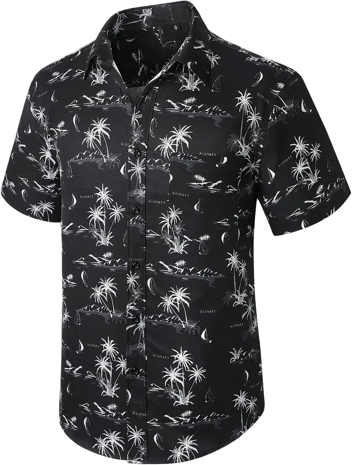 Enlison Men's Hawaiian Shirt Short Sleeve Casual Summer Beach Aloha Shirt Floral Button Down Tropical Hawaii Shirts