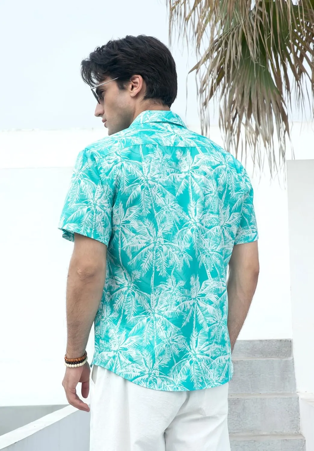 Enlison Men's Hawaiian Shirt Short Sleeve Casual Summer Beach Aloha Shirt Floral Button Down Tropical Hawaii Shirts