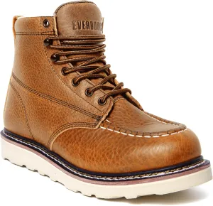 EVER BOOTS Moc Toe Work Boots for Men Construction Lightweight Wedge