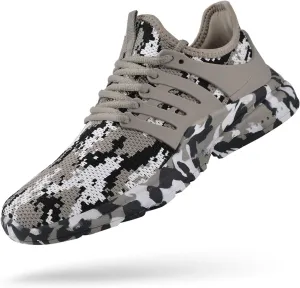 Feetmat Men's Non Slip Gym Sneakers Lightweight Breathable Athletic Running Walking Tennis Shoes