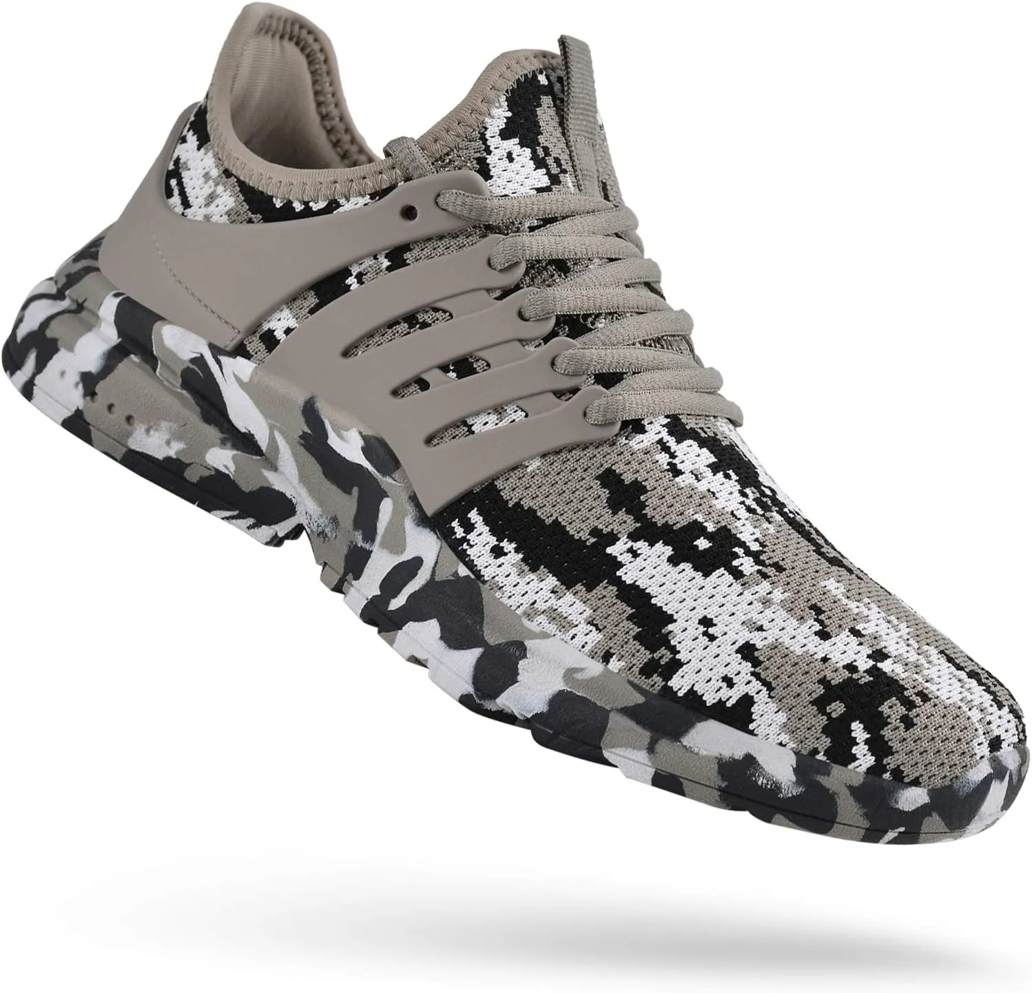 Feetmat Men's Non Slip Gym Sneakers Lightweight Breathable Athletic Running Walking Tennis Shoes