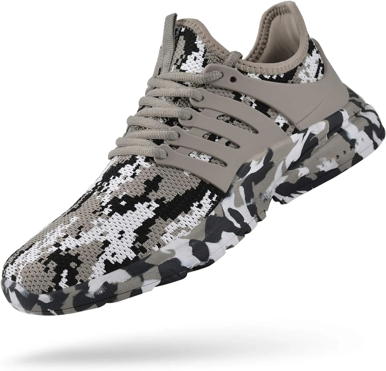 Feetmat Men's Non Slip Gym Sneakers Lightweight Breathable Athletic Running Walking Tennis Shoes