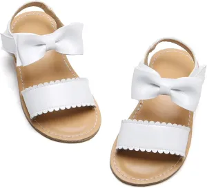 Felix & Flora Toddler Girl Sandals - Flower Girl Dress Shoes Open Toe Little Kid Summer Flats