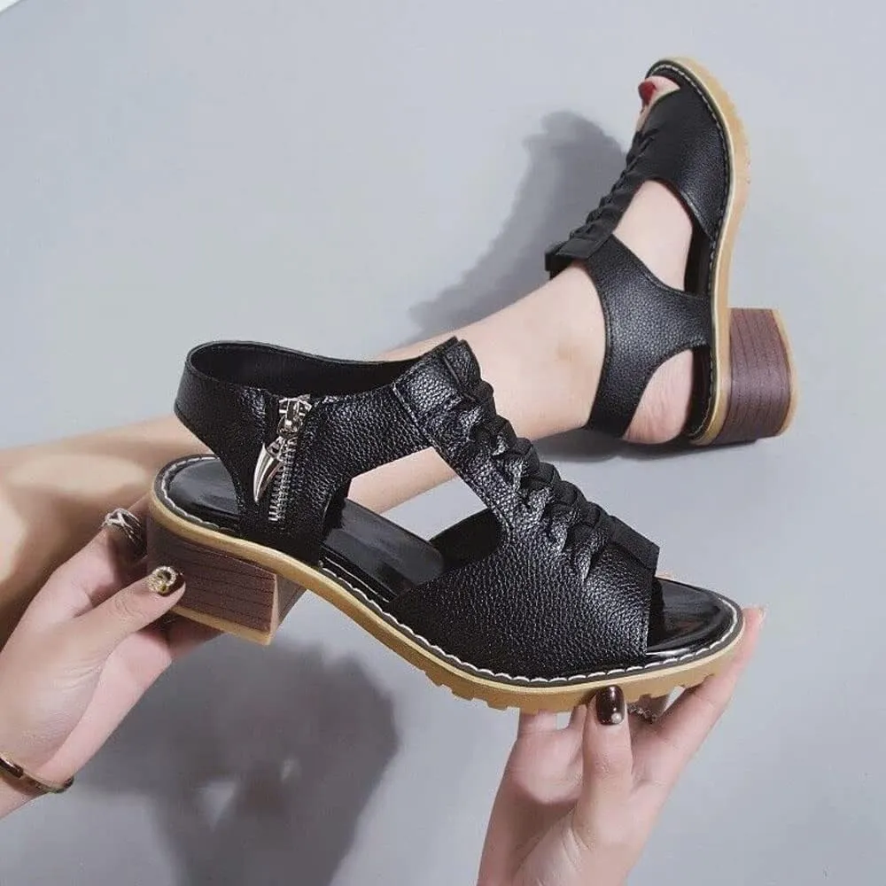 FETNHU Libiyi Sandals, Summer Ultra-Comfy Wedge Sandal, Libiyi Womens Comfy Orthotic Sandals, Libiyi Shoes for Women (Black,10)