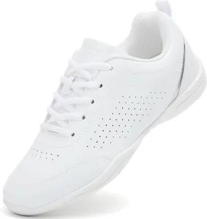 FLIOZY Cheer Shoes Women White Cheerleading Shoes Girls Dance Flats Tennis Competition Walking Sneakers