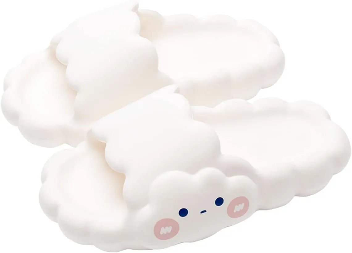 Floette Cute Slide Sandals Kawaii Slippers Shower Non-Slip Bathroom Spa Sandals Comfort Lightweight for Couple Lovers