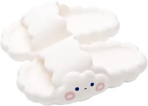 Floette Cute Slide Sandals Kawaii Slippers Shower Non-Slip Bathroom Spa Sandals Comfort Lightweight for Couple Lovers