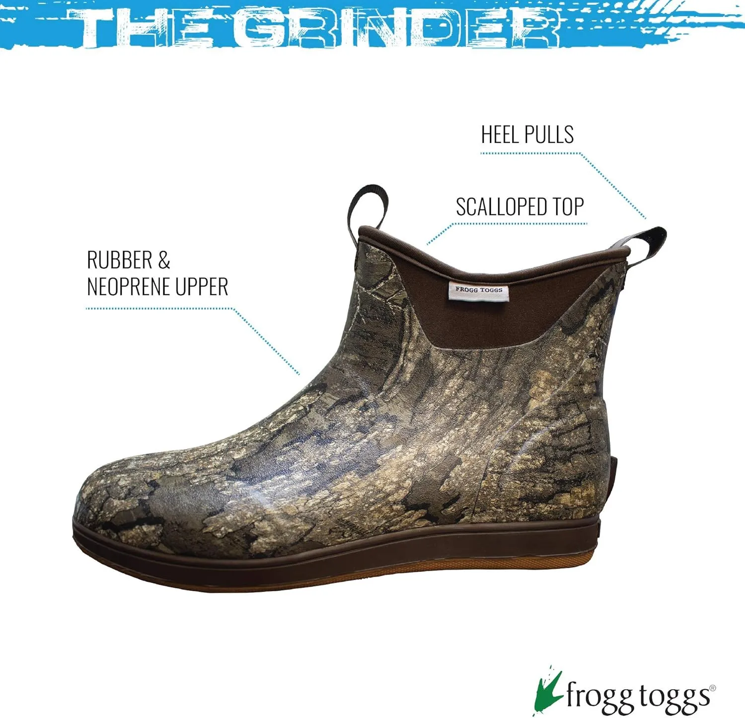 FROGG TOGGS Men's Grinder Waterproof Slip Resistant Fishing, Deck Shoe