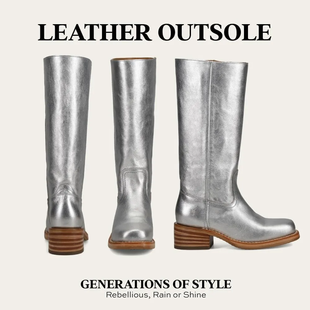 Frye Campus 14L Iconic Tall Boots for Women Crafted from Signature Montana Leather with Genuine Stitch Welt Construction and Stacked Leather Heel